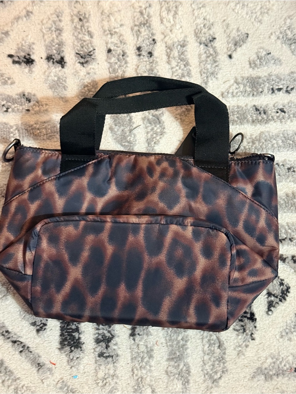 adidas Leopard Print Tote in Brown and Black - Picture 2 of 5